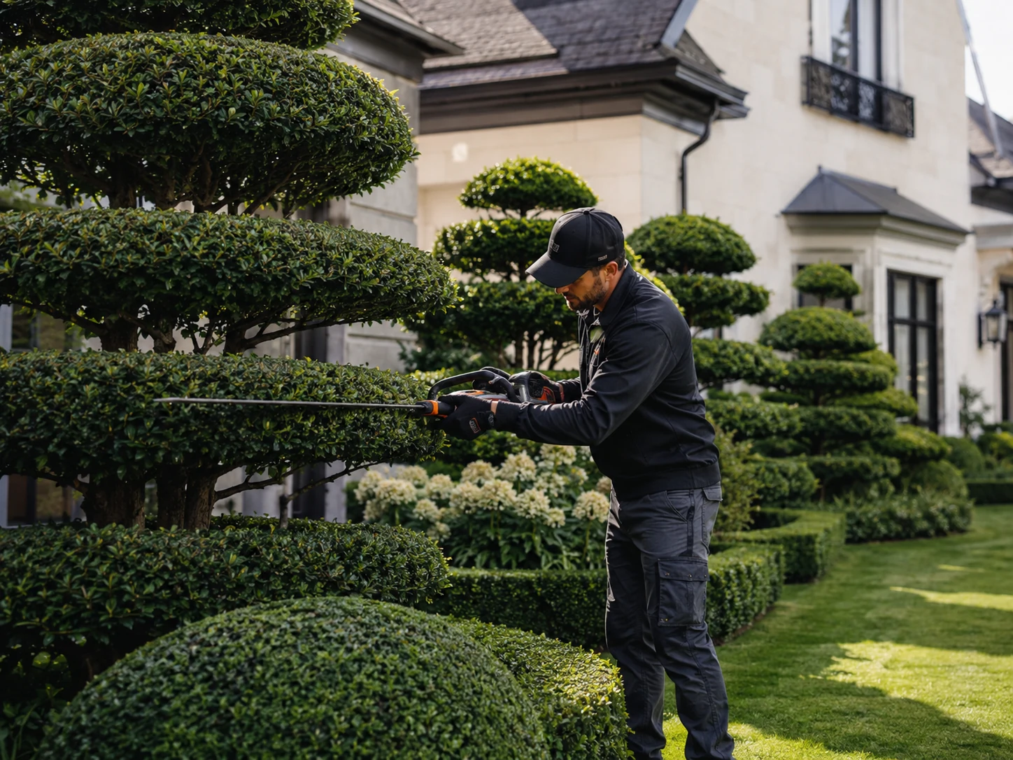 Professional shrub trimming