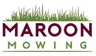Maroon Mowing lawn care College Station TX logo